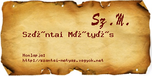 Szántai Mátyás névjegykártya
